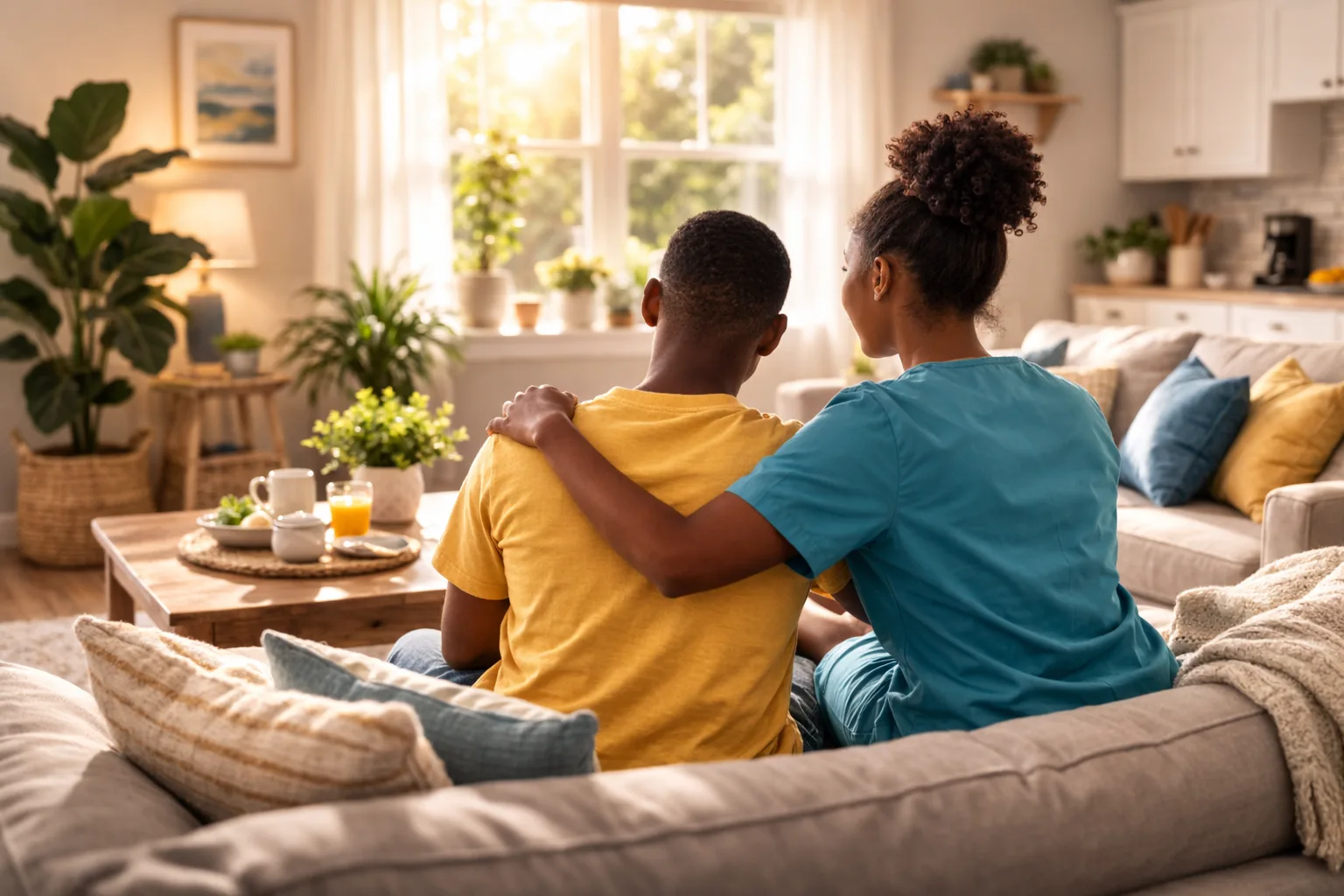 Supportive living environment with compassionate caregiver in a warm residential setting